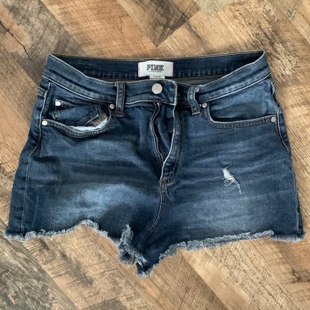 PINK jean shorts.. size 8